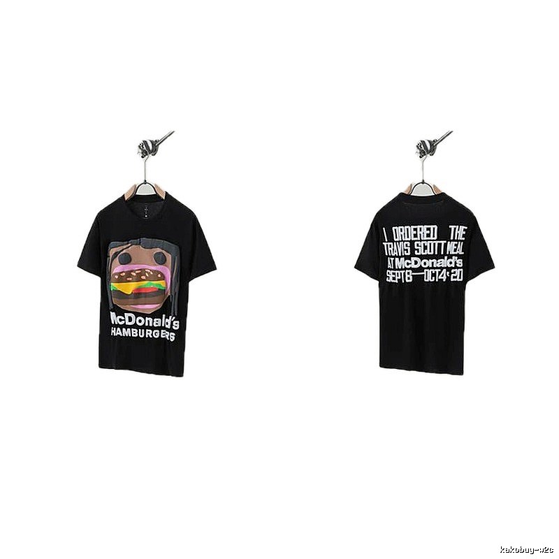 Travis Scott x McDonald's Co-branded Printed Black T-Shirt