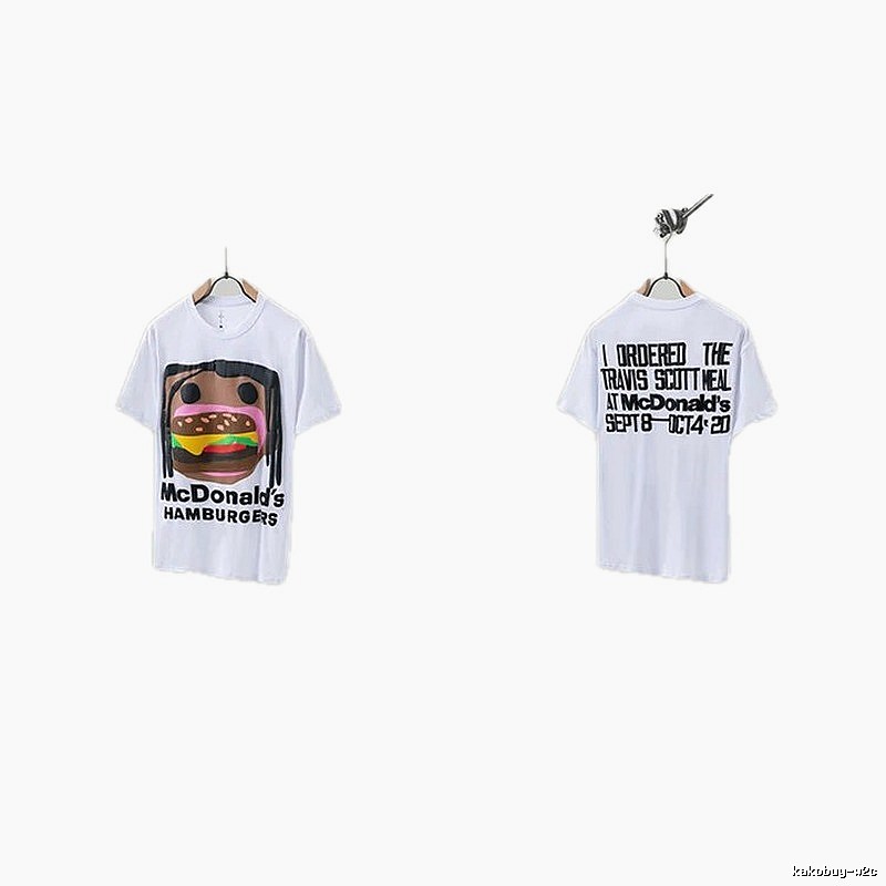 Travis Scott x McDonald's Co-branded Street Style White T-shirt
