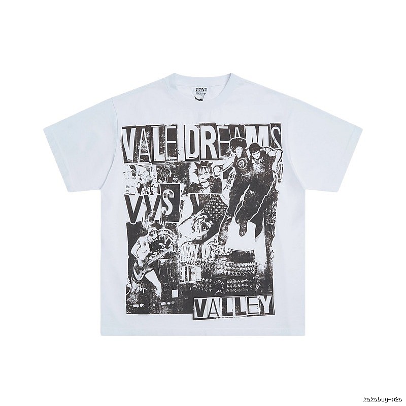 Valley Dreams Rock Style White Short-sleeve T-shirt