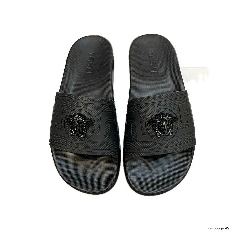 Versace Medusa Luxury Style Black Slides