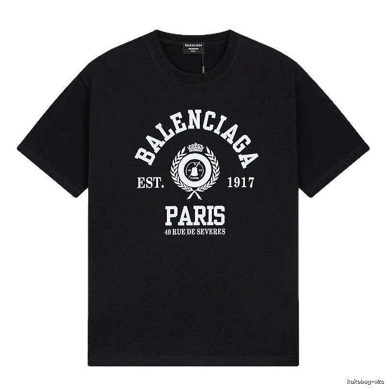 Vintage black short-sleeve T-shirt of Balenciaga